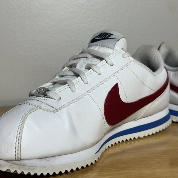 Size 5.5 - Nike Cortez Forest Gump Mens Sneakers Red White Blue 904764-103 Shoes - Picture 4 of 10
